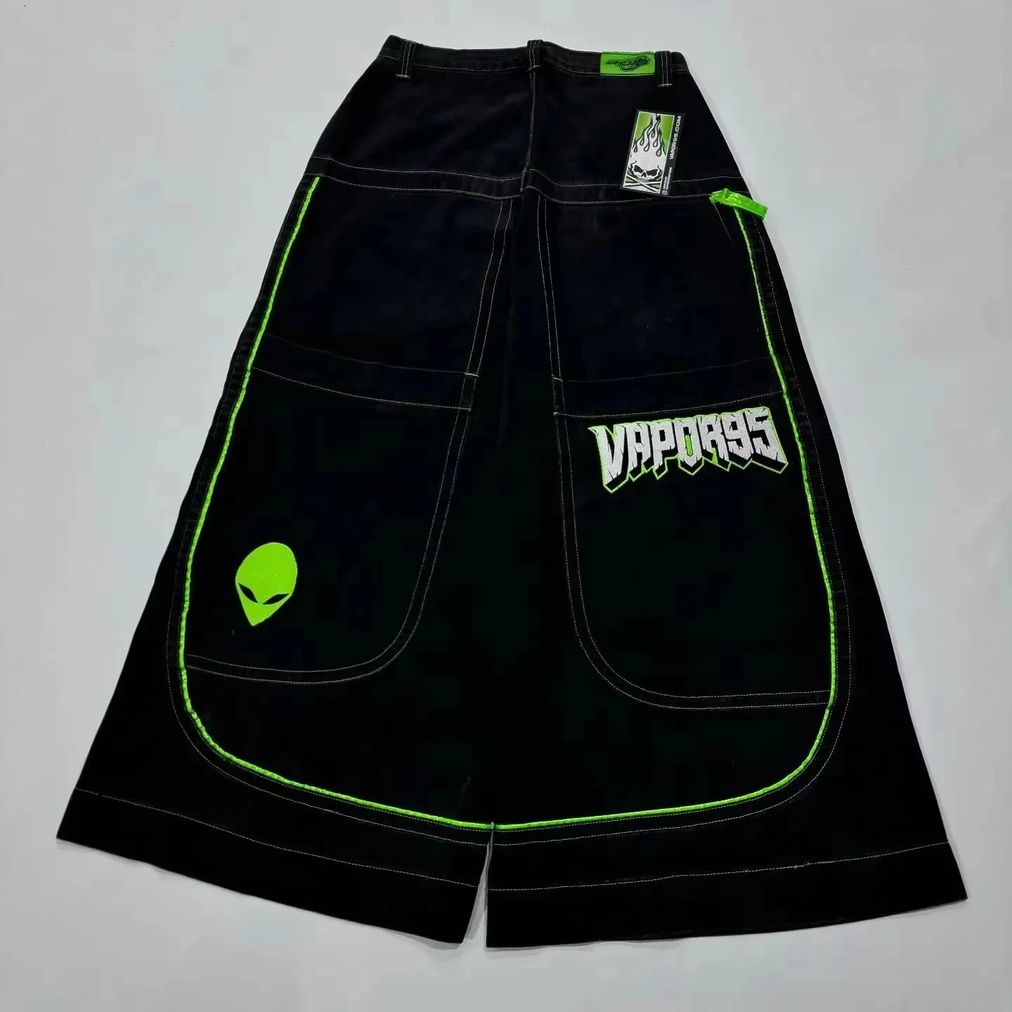 American Y2K New Casual Loose Pattern Print Loose Jeans Women Street Hip Hop Retro Oversized Wide-leg Pants Unisex Mopping Jeans