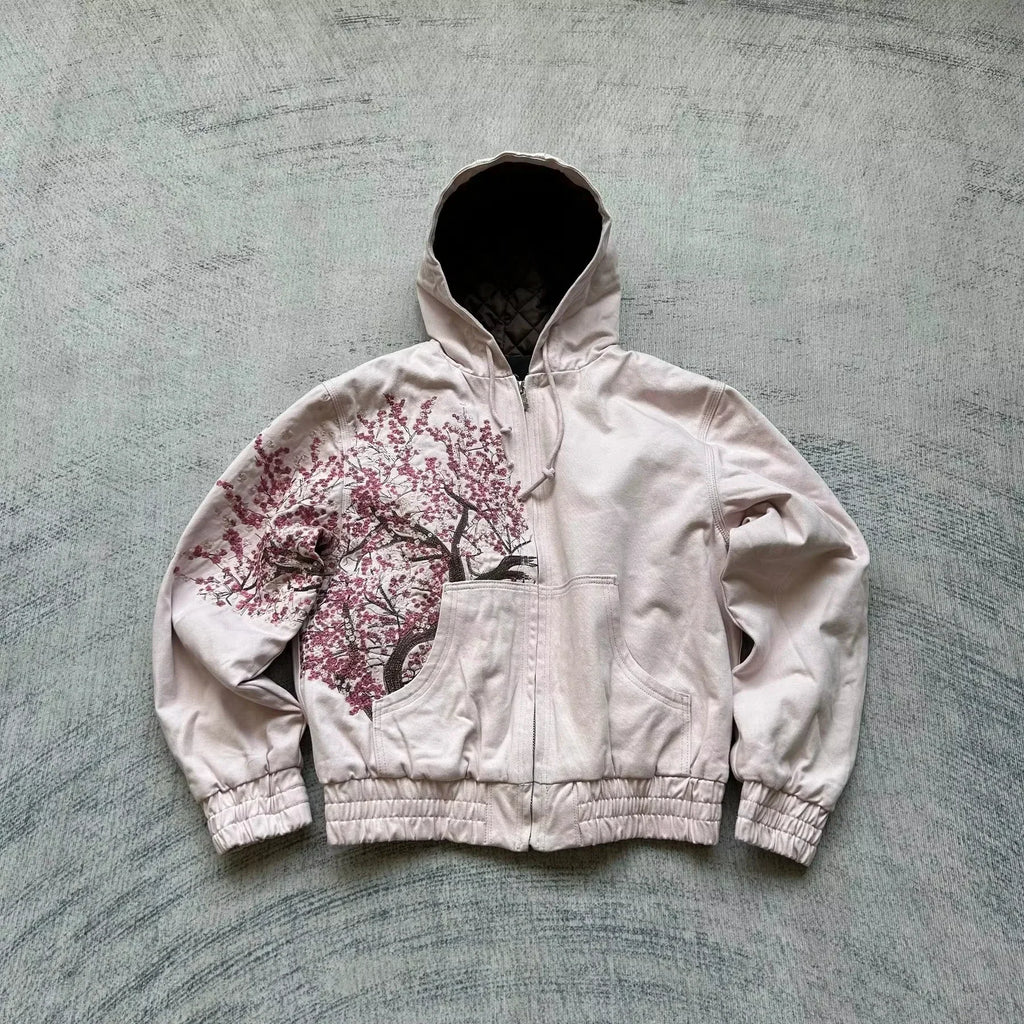 Y2K New Street Fashion Trend Fur Collar Zipper Hoodie Women Harajuku Casual Loose Catching Thick Sweatshirt Unisex Warm Hoodie