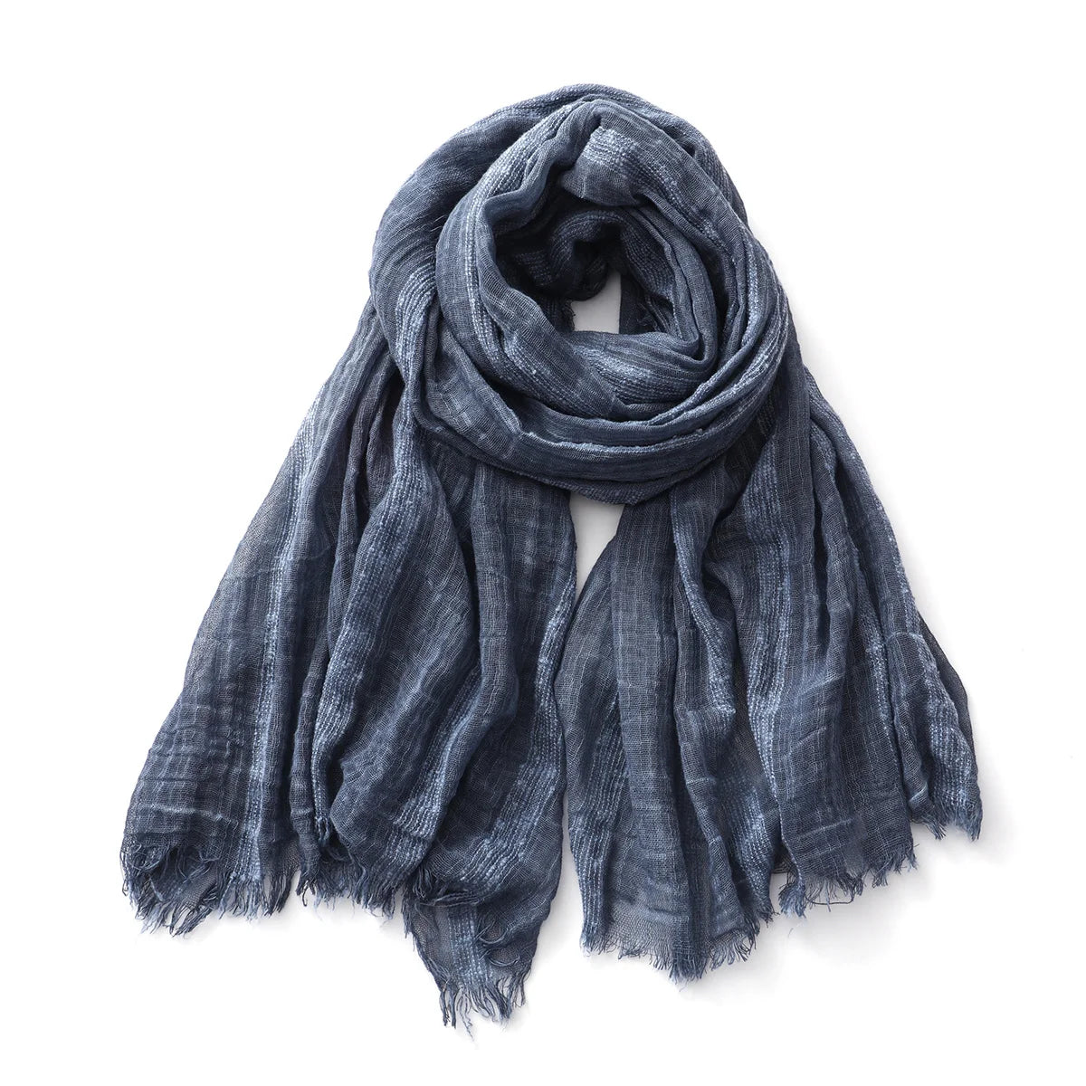 Cotton Linen Striped Scarf for Men Women Soft Warm Neckerchief Short Tassel Scarves Male Accessories Bufandas Shawls