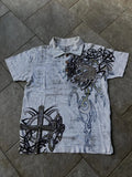 Y2K Gothic White Shirt  New Retro Harajuku Men and Women Skull Holy Writ Letter Printing Tee Fashion Gothic Short Sleeves Tops