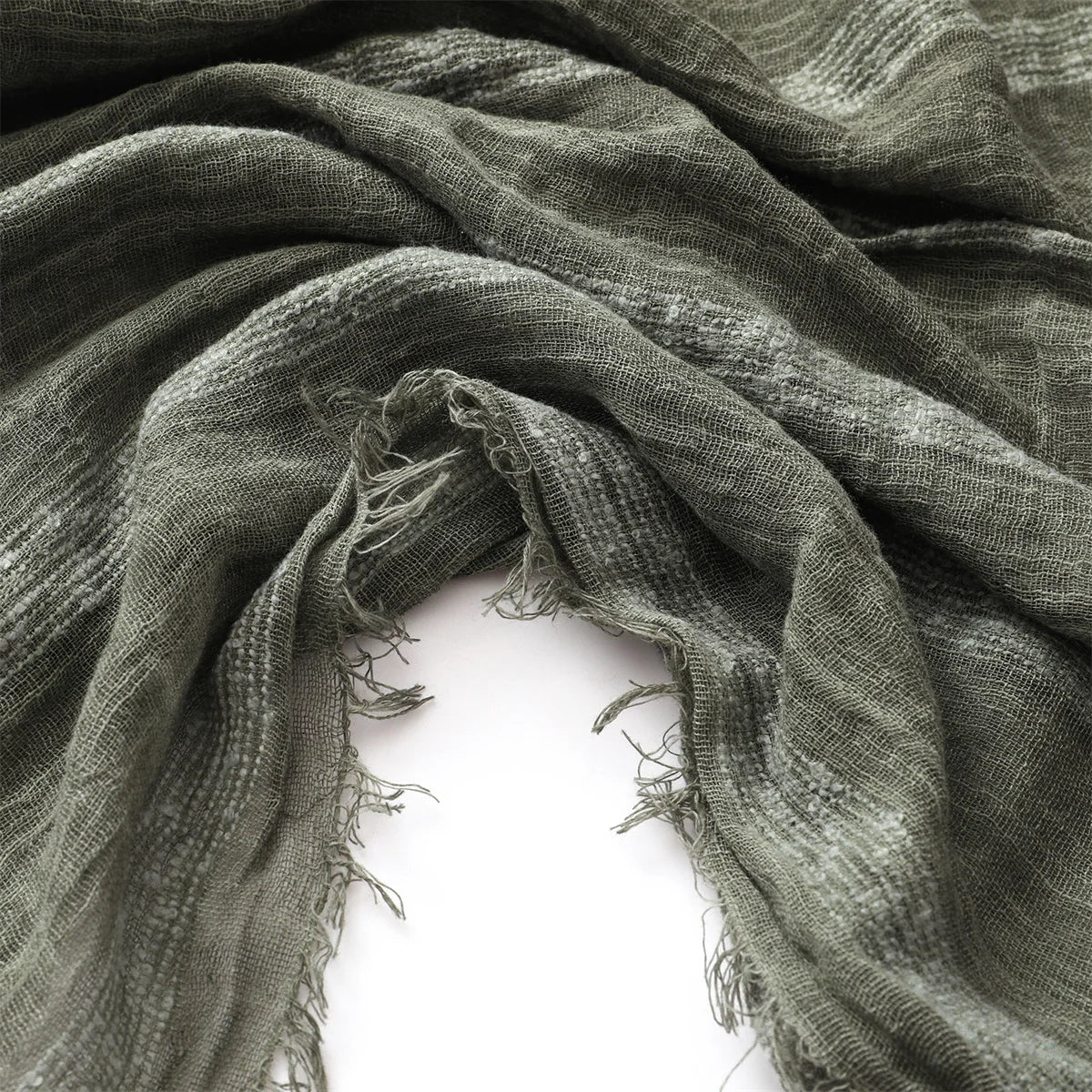 Cotton Linen Striped Scarf for Men Women Soft Warm Neckerchief Short Tassel Scarves Male Accessories Bufandas Shawls