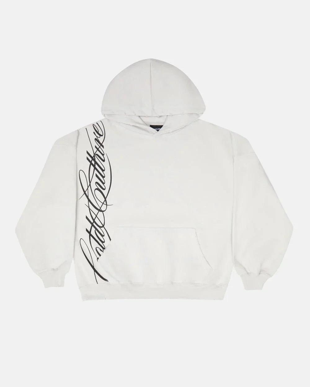 Y2K Harajuku Retro White Oversized Letter Printing Hip Hop High Street New Trend Men And Women Casual Pullover Hoodie Sweatshirt