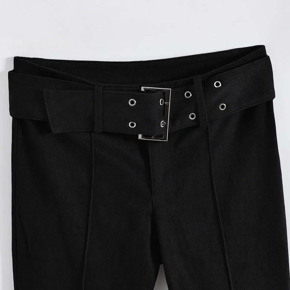 2025 Y2k Retro Emo 2000s Women's Black Flare Pants Streetwear Fashion Trousers Harajuku Wide Yoga Pants 90s Aesthetic Clothes