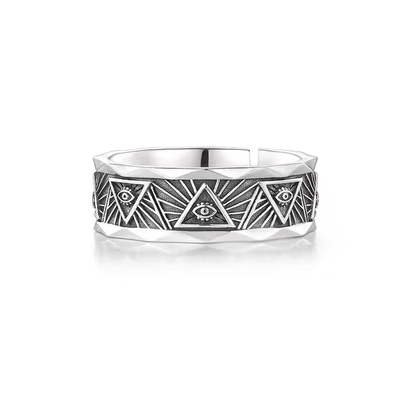 Adjustable Cross Ring, Stainless Steel Punk Dark Style Jewelry for Women Men, Comfort Fit Daily Wear Gift Idea