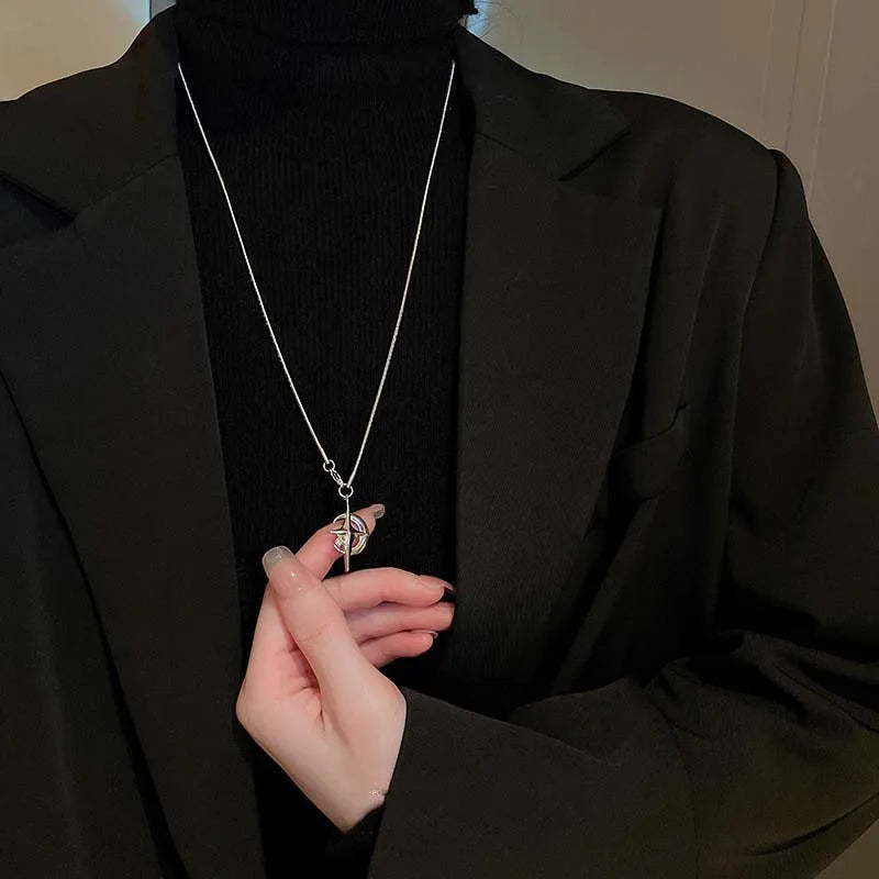 Fashion Shine Crystal Star Star Pendants Necklace For Girl Women Chains Personality Aesthetic Design Necklaces Y2k Jewelry 2023