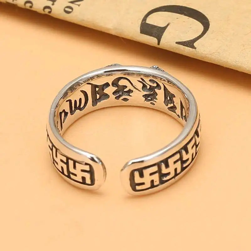 Adjustable Cross Ring, Stainless Steel Punk Dark Style Jewelry for Women Men, Comfort Fit Daily Wear Gift Idea