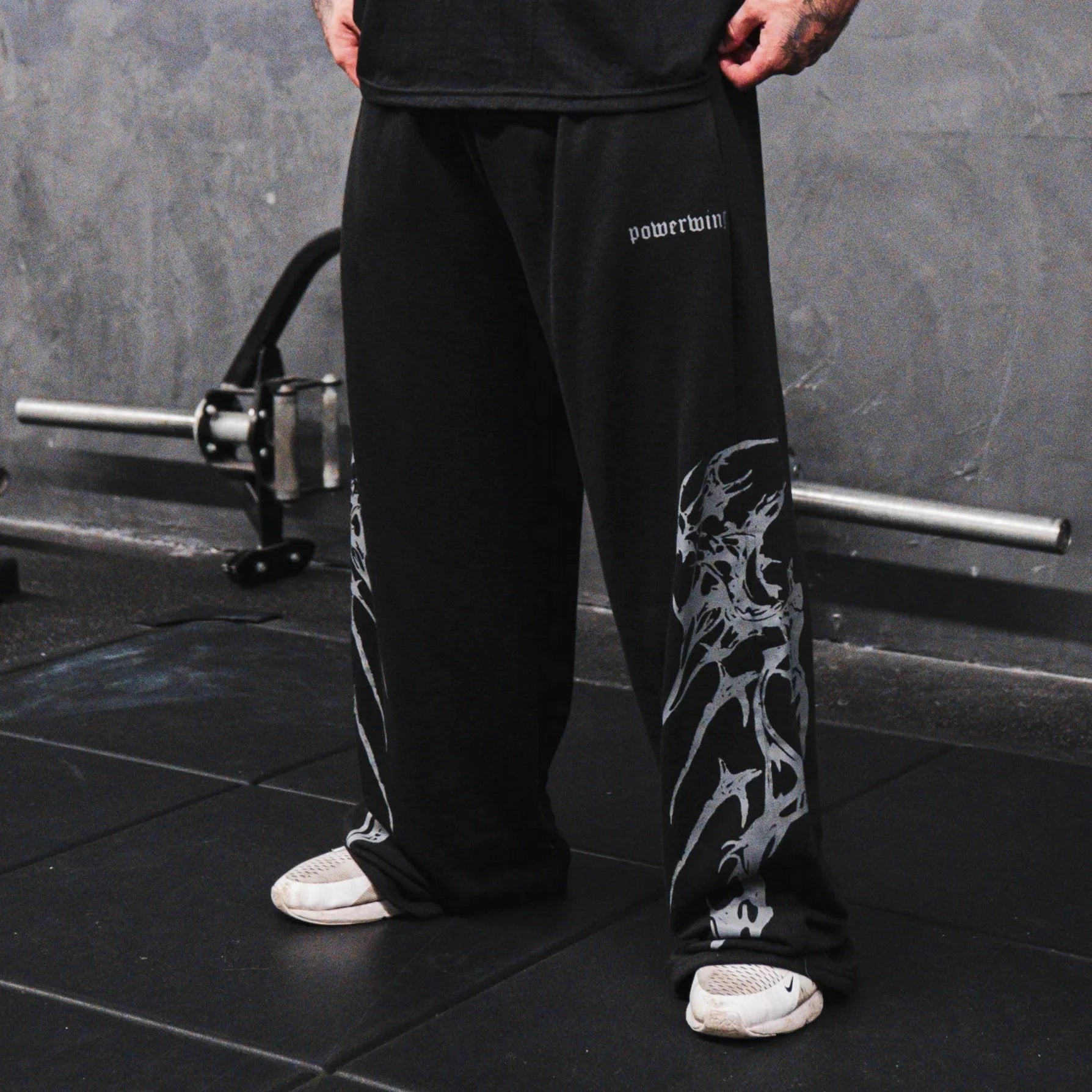 Dark Y2K Unisex Wide-Leg Jogger Pants – Street & Fitness Edition