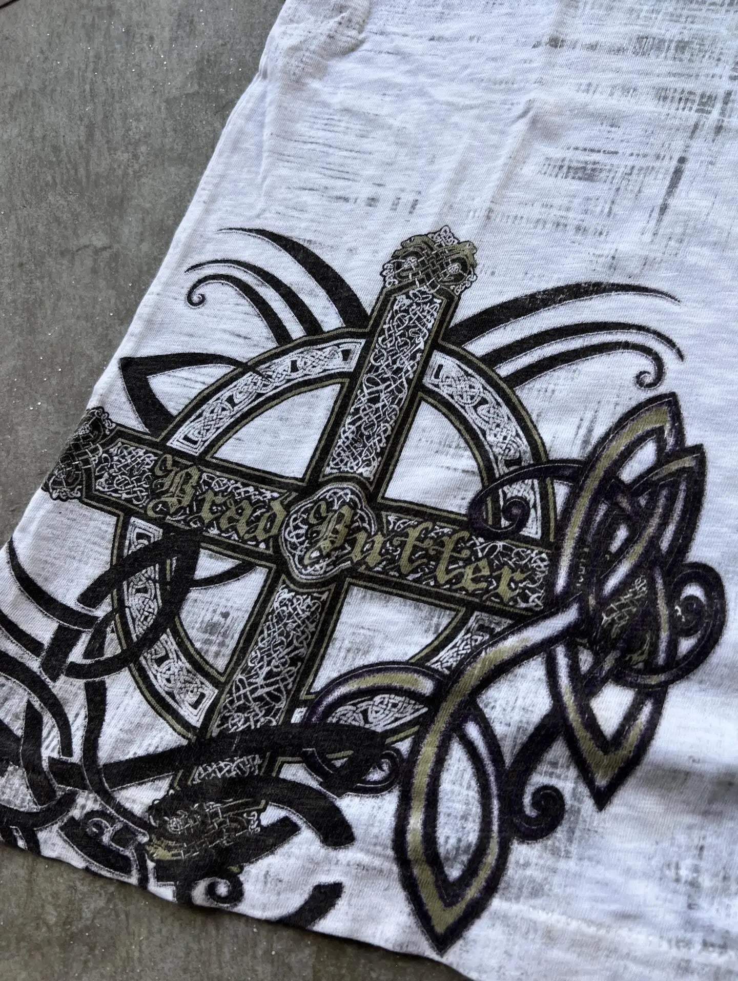 Y2K Gothic White Shirt  New Retro Harajuku Men and Women Skull Holy Writ Letter Printing Tee Fashion Gothic Short Sleeves Tops