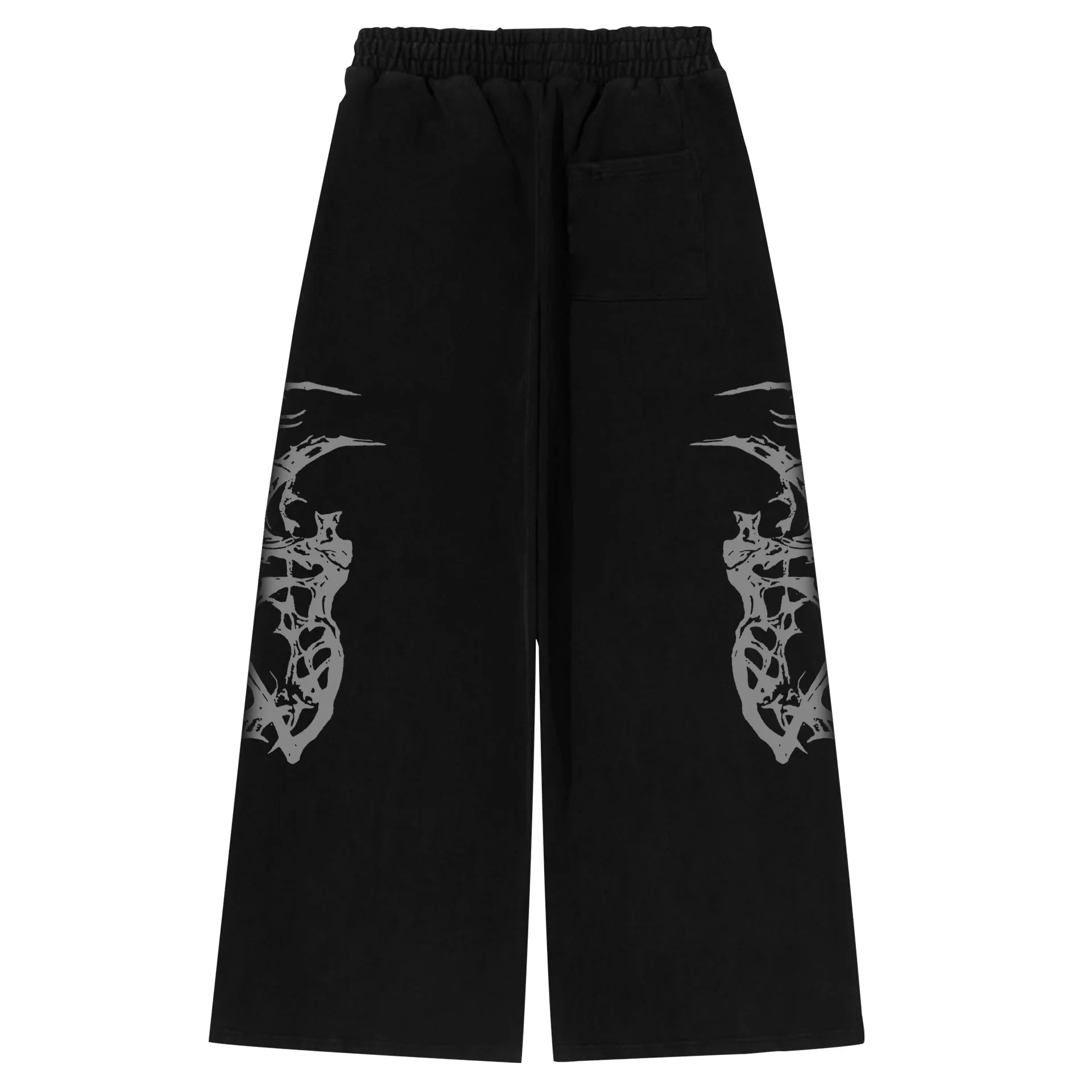 Dark Y2K Unisex Wide-Leg Jogger Pants – Street & Fitness Edition